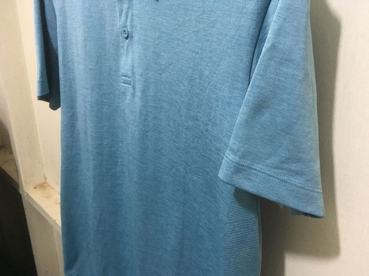 เสื้อโปโล DRY-EX แบรนด์ Uniqlo แพ็คคู่ (สินค้ามีตำหนิ) สีฟ้าพาสเทลกับสีกรมอมม่วง รูปที่ 14