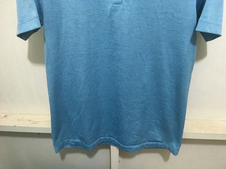 เสื้อโปโล DRY-EX แบรนด์ Uniqlo แพ็คคู่ (สินค้ามีตำหนิ) สีฟ้าพาสเทลกับสีกรมอมม่วง รูปที่ 13