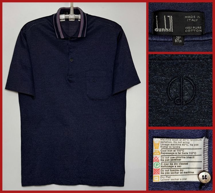 แขนสั้น ⚠️MADE IN ITAL‼️เสื้อโปโล dunhill ของแท้ รุ่นใหม่ แบบสวย