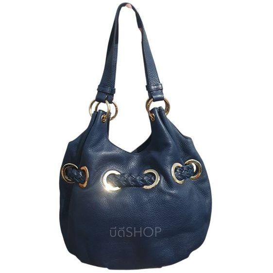 กระเป๋า Michael Kors Astor Braided Hobo Bag หนังสีน้ำเงินเข้ม (Navy Blue Leather)  รูปที่ 2
