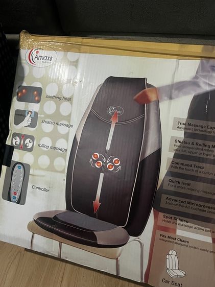  เบาะนวดไฟฟ้าระบบลูกกลึ้ง นวดแผ่นหลัง ไหล่ คอ มีโหมดปรับร้อน ยี่ห้อ Amaxs อย่างดี รูปที่ 3