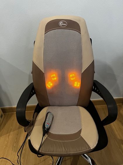  เบาะนวดไฟฟ้าระบบลูกกลึ้ง นวดแผ่นหลัง ไหล่ คอ มีโหมดปรับร้อน ยี่ห้อ Amaxs อย่างดี