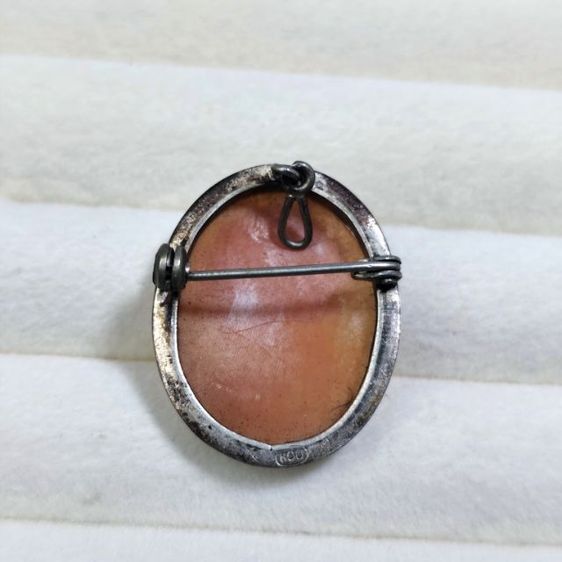 🔖เข็มกลัดและจี้ เงินแท้ คามิโอ เปลือกหอยแท้ ตอกโค้ด800 งานจากต่างประเทศ รูปที่ 3