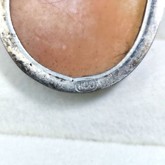 🔖เข็มกลัดและจี้ เงินแท้ คามิโอ เปลือกหอยแท้ ตอกโค้ด800 งานจากต่างประเทศ รูปที่ 2