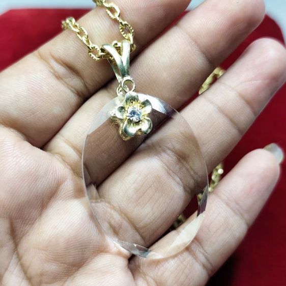 🔖สร้อยพร้อมจี้แว่นขยาย สีทองสด ของจริงสวยมาก งานจากญี่ปุ่น รูปที่ 2