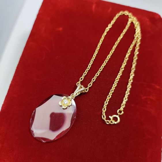 จิวเวอรี่ สร้อยคอและจี้ 🔖สร้อยพร้อมจี้แว่นขยาย สีทองสด ของจริงสวยมาก งานจากญี่ปุ่น