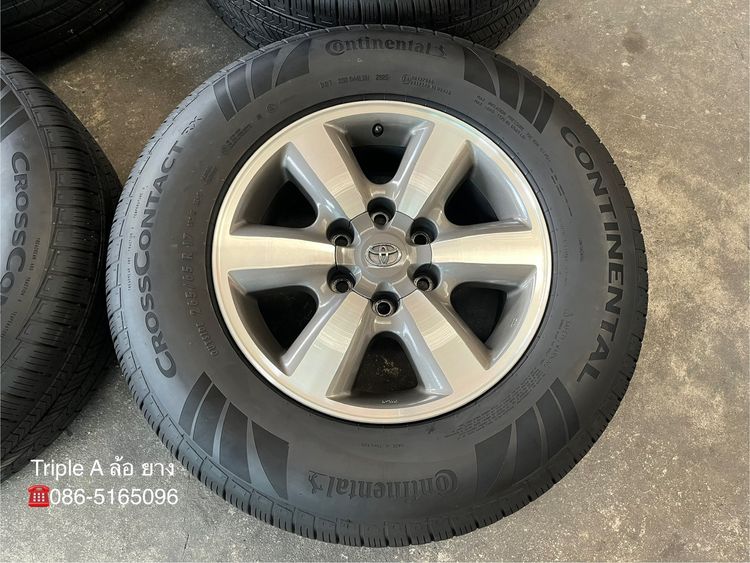 ✨ล้อแม็ก✨Toyota Fortuner ก้านใหญ่ ขอบ 17 เทาหน้าเงา พร้อมยางป้ายแดง 265-65-17 Continental💥ปี 25💥 รูปที่ 3