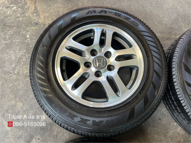 ✨ล้อแม็ก✨Honda CRV ขอบ 15 เทาหน้าเงา พร้อมยาง 205-70-15 Maxxis♨️ปี 24♨️ รูปที่ 4