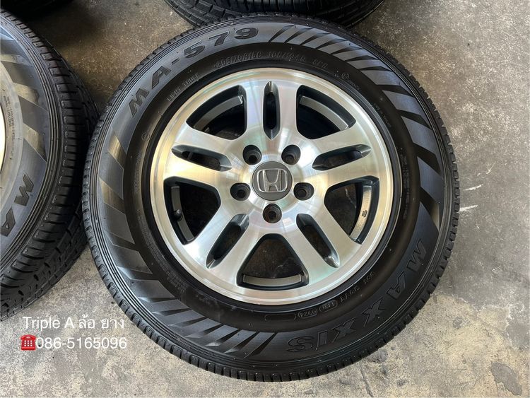 ✨ล้อแม็ก✨Honda CRV ขอบ 15 เทาหน้าเงา พร้อมยาง 205-70-15 Maxxis♨️ปี 24♨️ รูปที่ 3