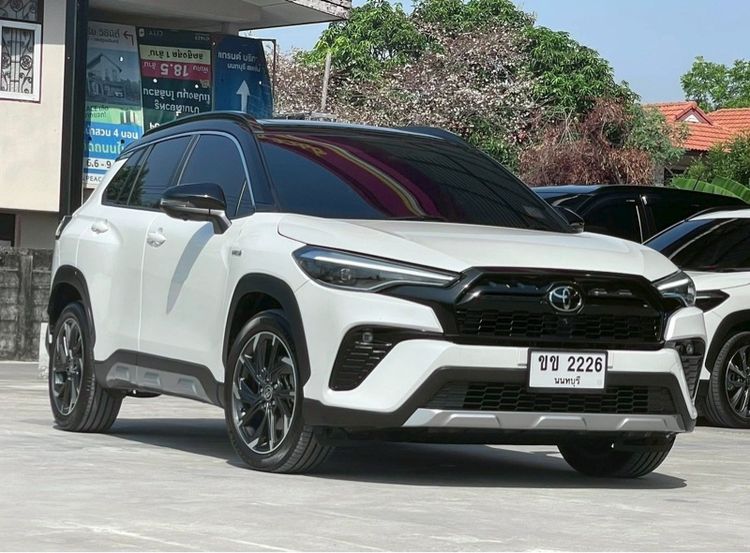 Toyota Corolla Cross 2022 1.8 Hybrid Premium Safety GR Sport Utility-car ไฮบริด ไม่ติดแก๊ส เกียร์อัตโนมัติ ขาว รูปที่ 3