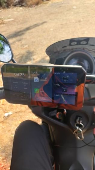 2025 ระบบนําทางรถจักรยานยนต์ Carplay TPMS เชื่อมต่อโทรศัพท์มือถือกันน้ํา 6 นิ้ว Voice
