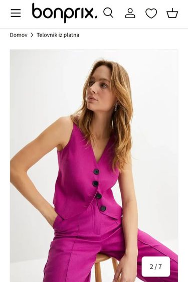 เสื้อกั๊กสีชมพูอกเเบร์นbonprix เเท้ของใหม่มือ1ซื้อมาใส่ไม่ได้ใหญ่ไปสำหรับอก32ค่ะหลวมๆๆเลยต้องสาวไซร์ M .Lใส่สวยกำลังดีค่ะ