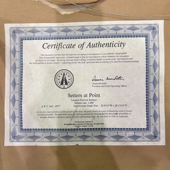Setters at Point - Leonard Percival Rosseau - Edition size 1,500  รูปที่ 11