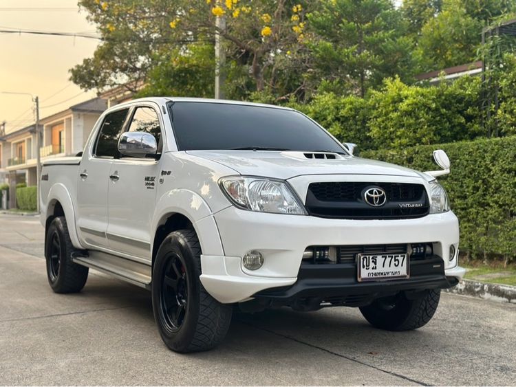 Toyota Hilux Vigo 2007 2.5 Double Cab E Prerunner Pickup ดีเซล ไม่ติดแก๊ส เกียร์ธรรมดา ขาว รูปที่ 2