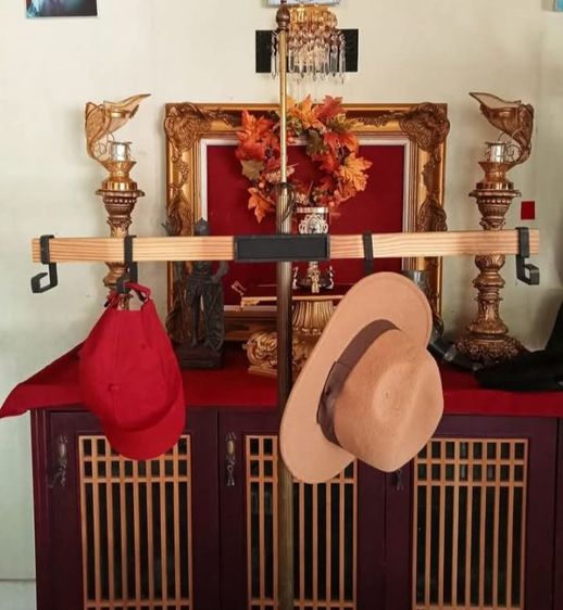  USA.ชุดแขวนของ..วินเทจ..นำเข้าจากอเมริกา ไม้จริงเหล็กแท้ยาว 24 นิ้วสภาพใหม่ยังไม่เคยโชว์หรือใช้งาน รูปที่ 6