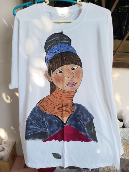 เสื้อเพ้นท์สีบาติกแฮนด์เมดหน้าหลัง