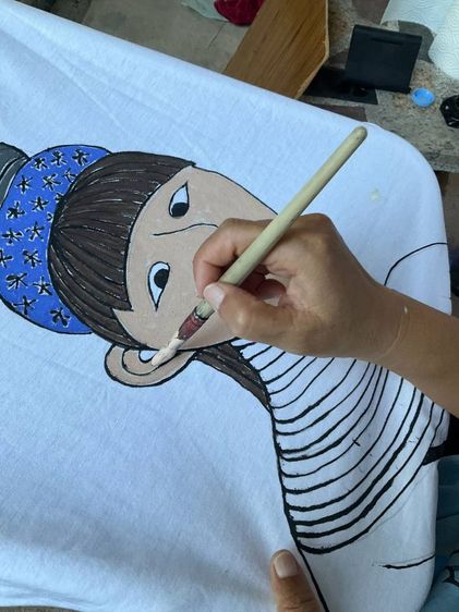 เสื้อเพ้นท์สีบาติกแฮนด์เมดหน้าหลัง รูปที่ 9