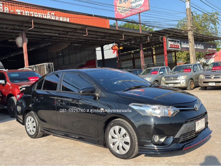 Toyota Vios 2015 1.5 J เบนซิน ไม่ติดแก๊ส เกียร์อัตโนมัติ ดำ รูปที่ 3