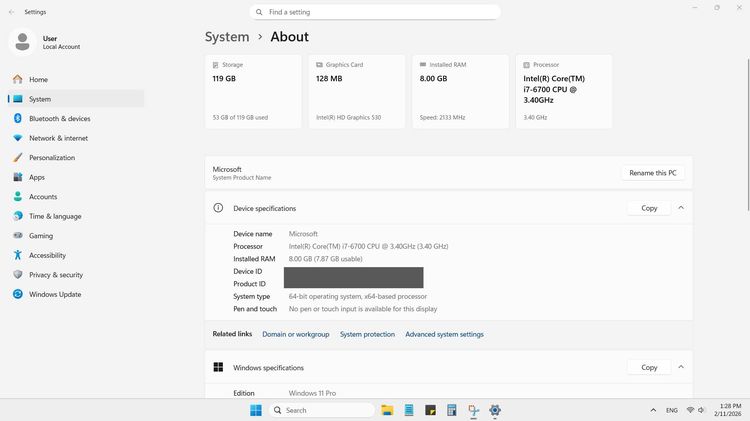 คอมพิวเตอร์ทำงาน Core i7-6700 4คอร์ 8เธรด       รูปที่ 8