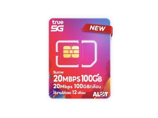 เติมเงิน ซิมเทพรายปี True 20m100G