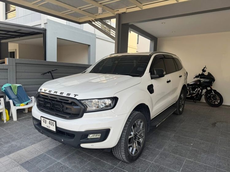 Ford Everest 2019 2.0 Titanium Plus 4WD Utility-car ดีเซล ไม่ติดแก๊ส เกียร์อัตโนมัติ ขาว รูปที่ 2