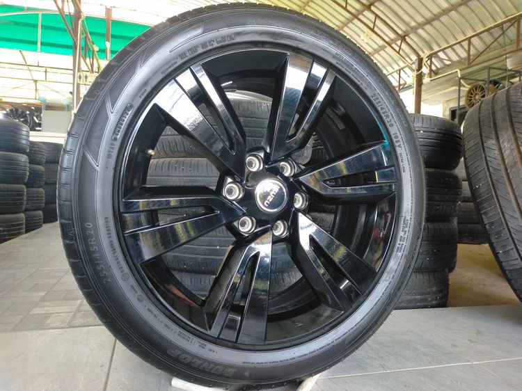 แม็กอีซูซุ ขอบ20 สีอบpowder coat พร้อมยางดันลอป 255 45 20 ปี24 ยางสวยทุกเส้นตุ่มหน้ายางยังอยู่ใส่ isuzu ตัวเตี้ย  ยีราฟแคระ รถที่บรรทุกไม่เก รูปที่ 4