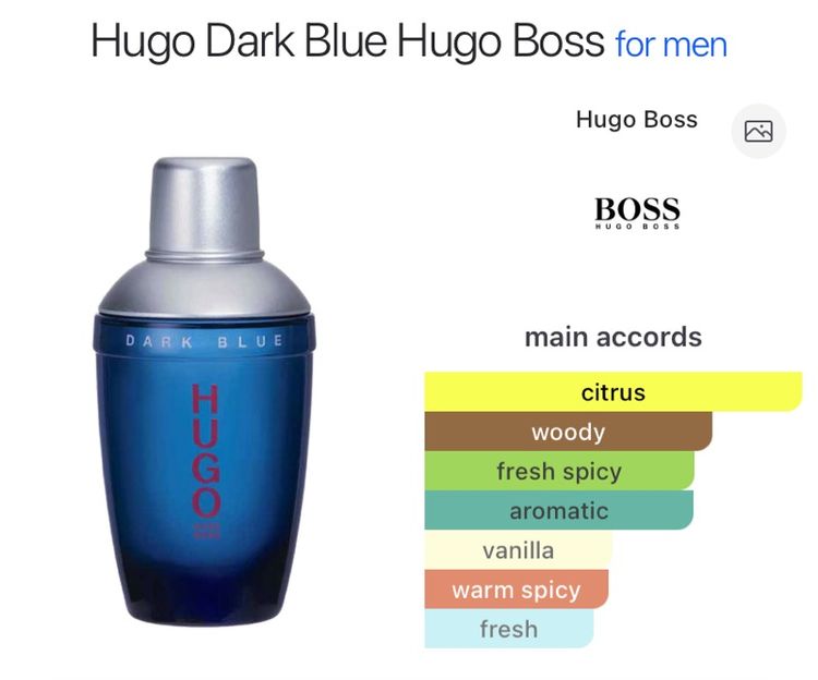 Hugo Boss Dark Blue EDT 75 ml No box น้ำหอมแท้ ส่งฟรี รูปที่ 2