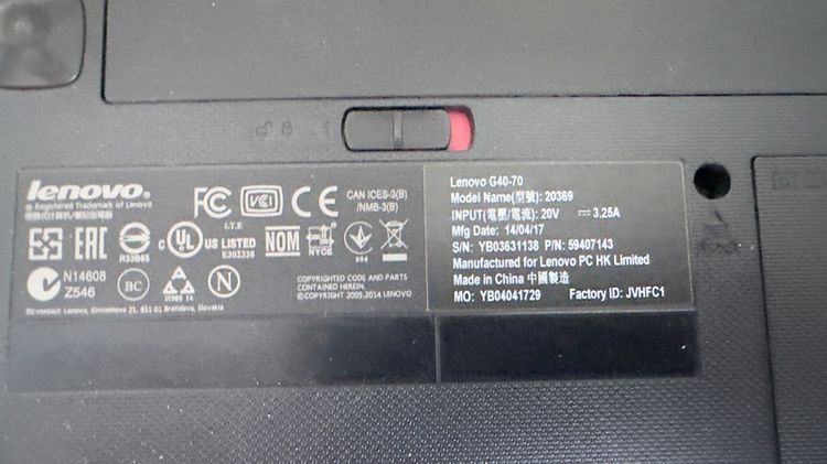 โน๊ตบุ๊ต Lenovo i5Gen4(ขายตามสภาพ) รูปที่ 3