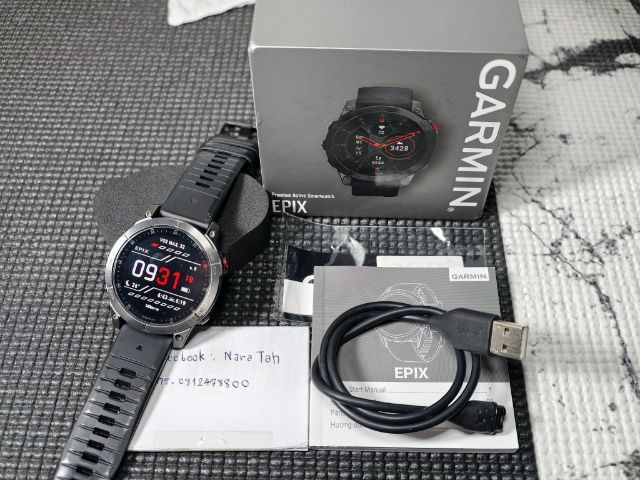 GARMIN EPIX GEN2 SAPPHIRE TITANIUM ขนาดตัวเรือน 47MM จอ AMOLED มีเมนูไทย