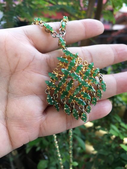 (มือสอง) สร้อยคอ พร้อม จี้ มรกตแท้ งานเก่าเก็บ  แบบโบราณ สวยล้ำค่า น่าสะสม  รูปที่ 13