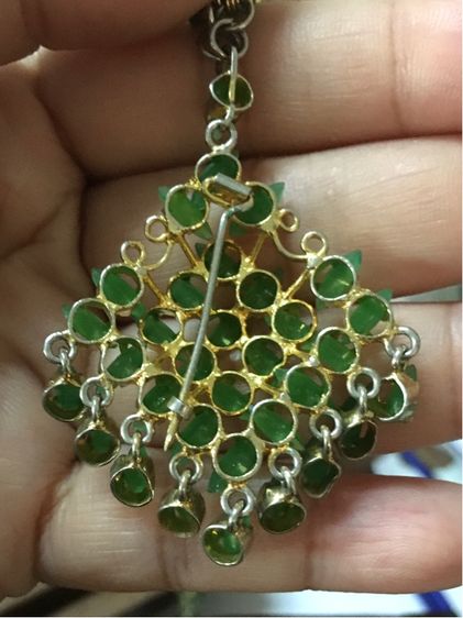 (มือสอง) สร้อยคอ พร้อม จี้ มรกตแท้ งานเก่าเก็บ  แบบโบราณ สวยล้ำค่า น่าสะสม  รูปที่ 8