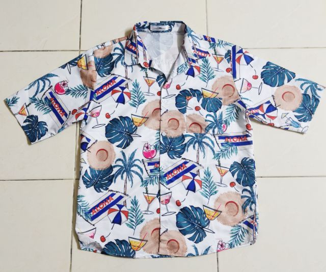เสื้อเชิ๊ตฮาวายผ้าเย็น สภาพนางฟ้า Like new