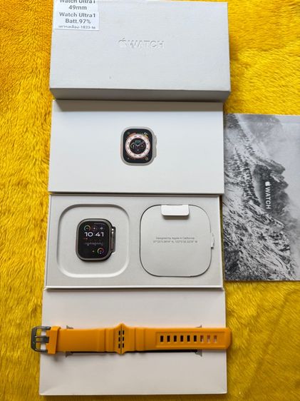 เงิน ไทเทเนียม Apple Watch Ultea1-สวยมากแบต97
