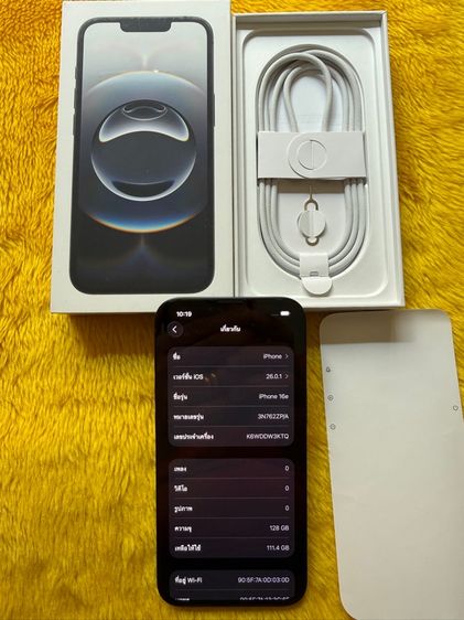 iPhone 16e ดำใหม่มากแบต100 รูปที่ 2