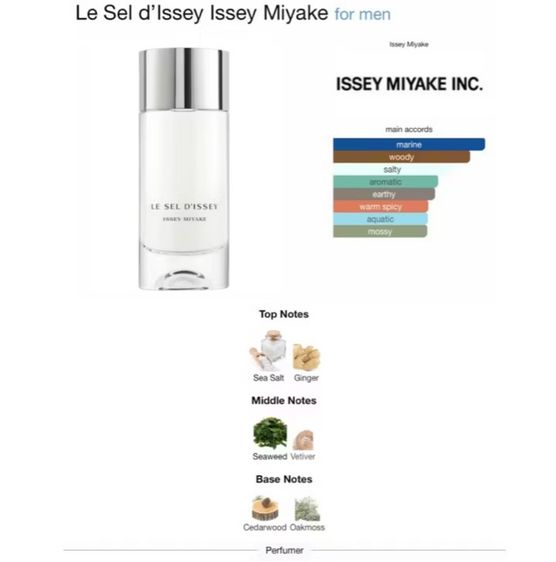 ISSEY MIYAKIE LE SEL D'ISSEY 100 ML. ของใหม่กล่องแท้ รูปที่ 8