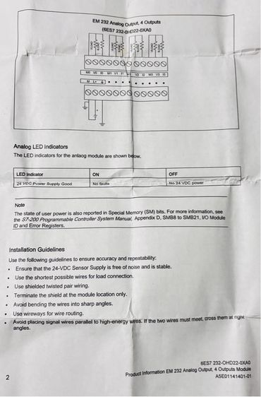 Siemens SIMATIC S7-200 EM 232 (รหัส 6ES7 232-0HD22-0XA0)  รูปที่ 5