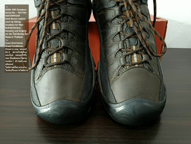 KEEN DRY Hiking Sneakers, Men's US11.5 EU45(29.0cm) Original ของแท้ มือ 2 สภาพแทบไม่ต่างจากมือ 1, รองเท้าเดินป่า KEEN หนังแท้ พื้นเต็มสวยมาก รูปที่ 7