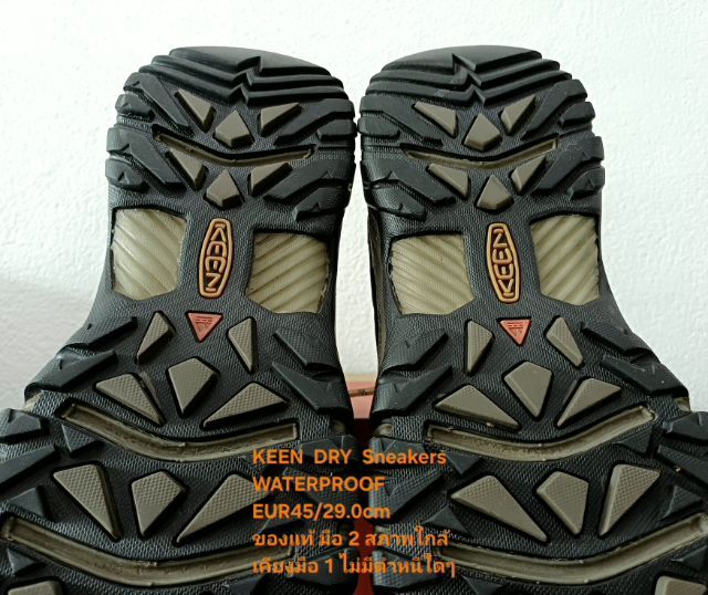 KEEN DRY Hiking Sneakers, Men's US11.5 EU45(29.0cm) Original ของแท้ มือ 2 สภาพแทบไม่ต่างจากมือ 1, รองเท้าเดินป่า KEEN หนังแท้ พื้นเต็มสวยมาก รูปที่ 11