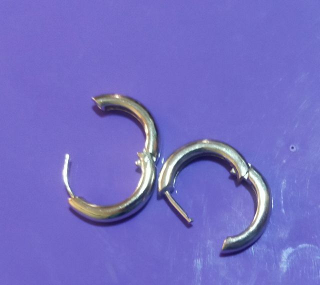 ต่างหูห่วงเกลี้ยงเงินแท้ 925 ขนาดใหญ่หนา