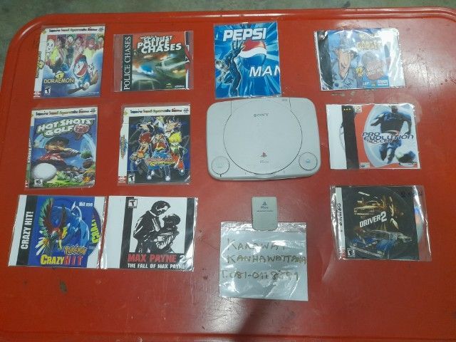 Sony เครื่องเกมส์โซนี่ เพลย์สเตชั่น PS1 (Playstation 1) เชื่อมต่อไร้สายไม่ได้ เครื่องเล่นเกม PS1