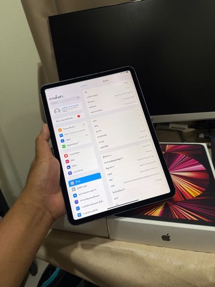 iPad Pro M1 128GB Wifi-Fi  Celluar ตำหนินิดหน่อยทำงาน ตัดต่ออื่นๆ ลื่นปรื้ด สอบถามเพิ่มเติมได้ครับ รูปที่ 4