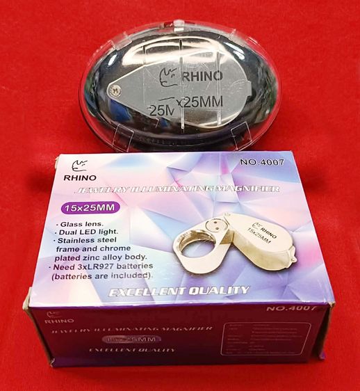 💟 กล้องส่องพระ 25x มีไฟ LED และ BLACKLIGH ส่งฟรี