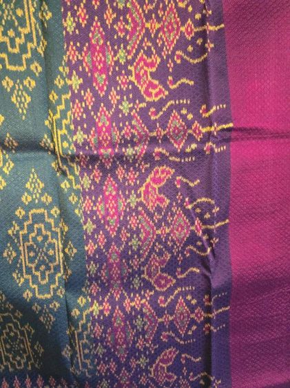 ผ้าไหมไทยทอมือแท้ ทั้งผืน เก่าเก็บ ยกดอกหน้านาง ชายครุย ไม่เคยใช้ เก็บรักษาอย่างดี รูปที่ 5