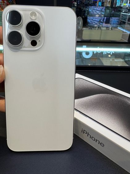 iPhone15Promax 256GB สีขาว เครื่องศูนย์แท้สภาพสวย อุปกรณ์ครบพร้อมกล่อง