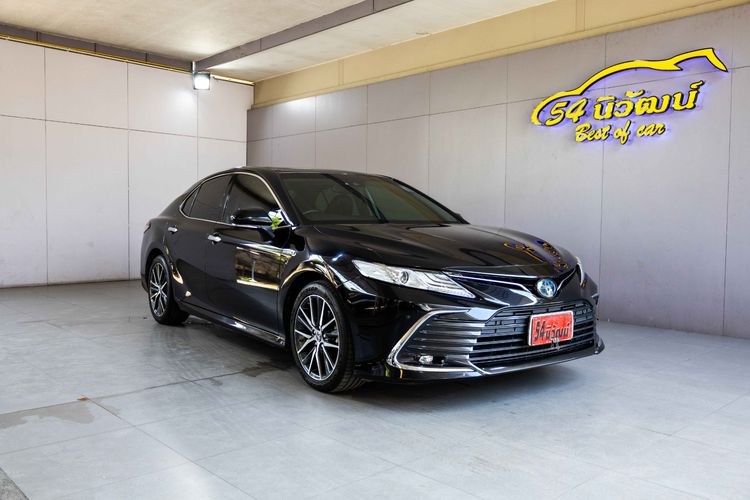 Toyota Camry 2021 2.5 HV Premium Sedan ไฮบริด ไม่ติดแก๊ส เกียร์อัตโนมัติ ดำ