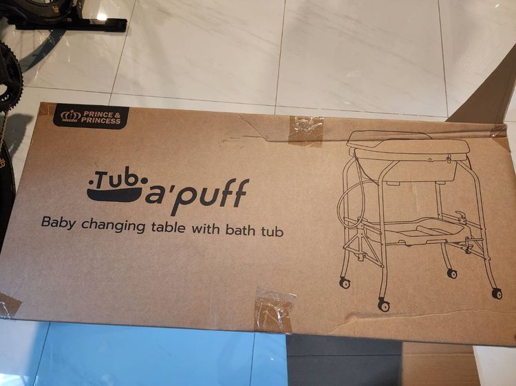 โต๊ะอาบน้ำเปลี่ยนผ้าอ้อมพับได้PRINCE and PRINCESS+รองอาบน้ำวัดอุณหภูมิได้ รูปที่ 2