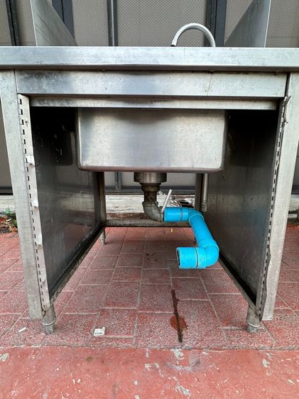 ซิงค์ล้างจานสแตนเลส เกรด 304 ก็อก 1 หัว แบบมีขอบกันกระเด็น รูปที่ 13