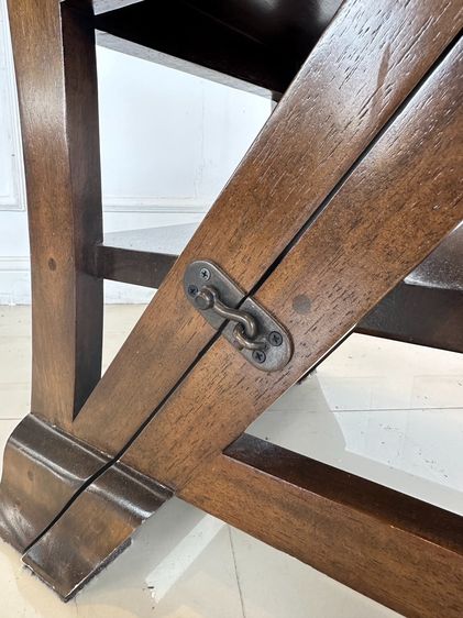 เก้าอี้ไม้จริง สไตล์วินเทจ ปรับเป็นบันไดได้ สีน้ำตาล  รูปที่ 11