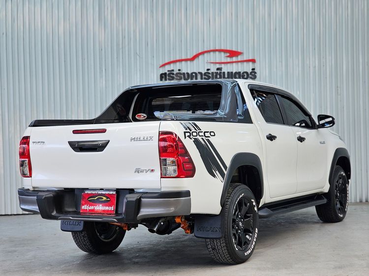 Toyota Hilux Revo 2019 Double Cab Prerunner 2x4 2.4 Rocco Pickup ดีเซล ไม่ติดแก๊ส เกียร์ธรรมดา ขาว รูปที่ 4