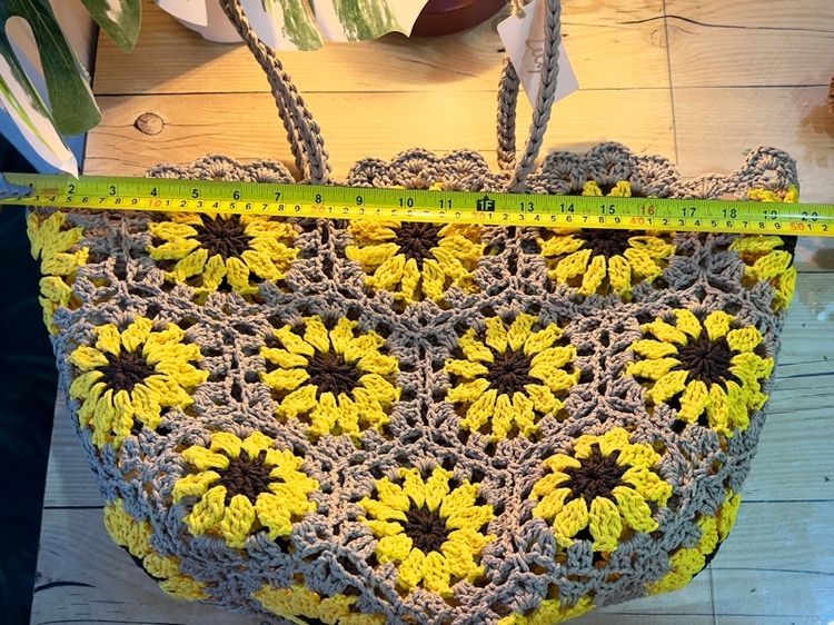 กระเป๋าถัก สะพายข้าง ดอกทานตะวัน👜🌻 รูปที่ 2